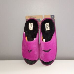 Large (9-10) BAT Halloween Slide Slippers Dluxe by Dearfoams